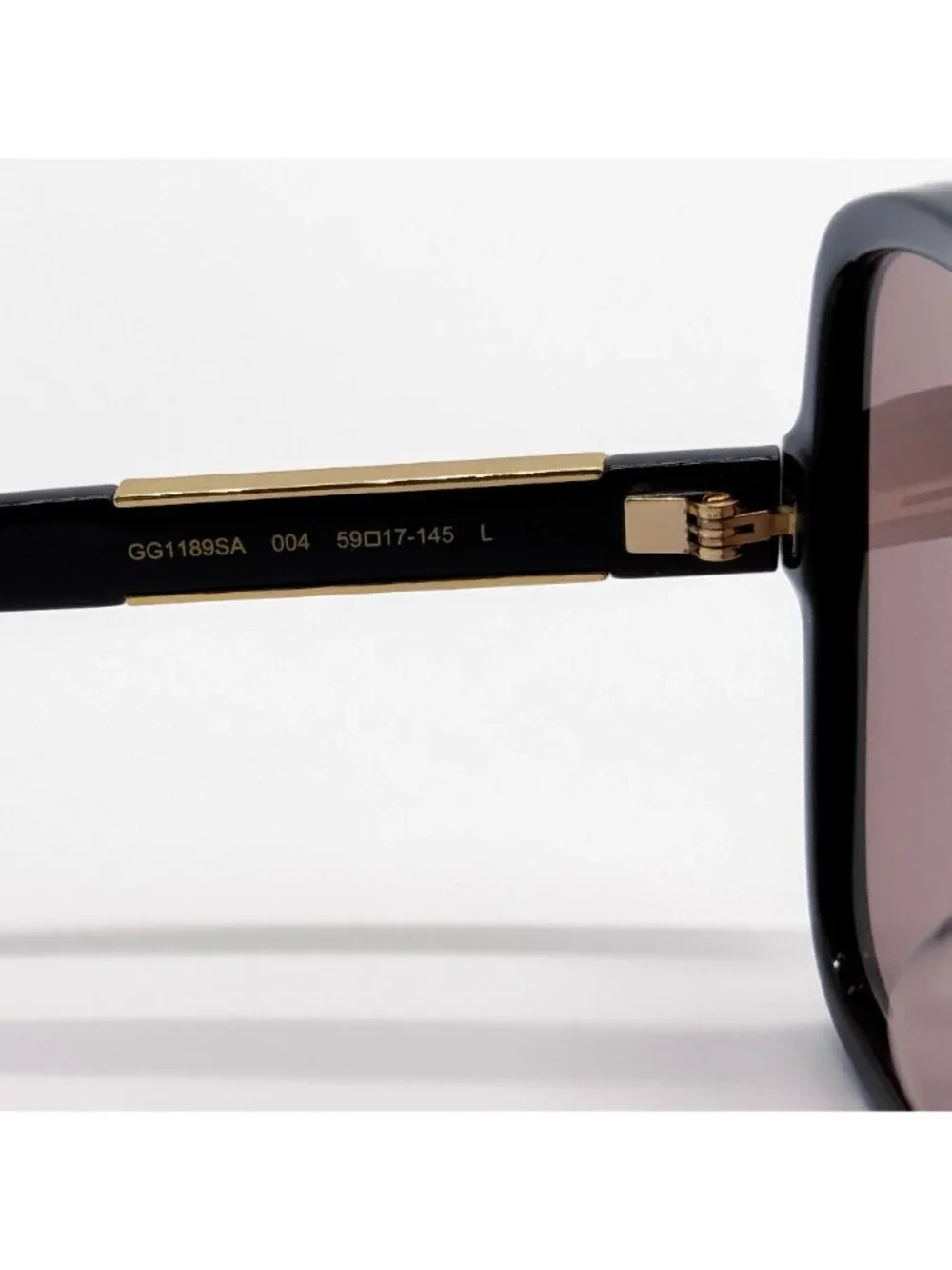 New Gucci Black Brown Square Women Sunglasses GG1189SA 004